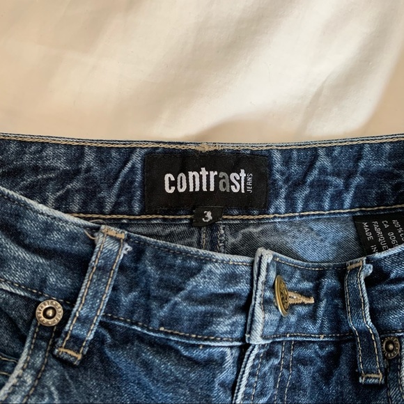 Vintage Contrast Jeans Long Skirt - Picture 4 of 6